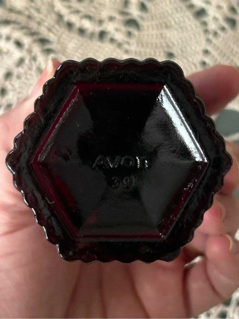 Vintage Avon Cape Cod Ruby Red Glass Cordial Goblet Pedestal Wine Glass 3.5”